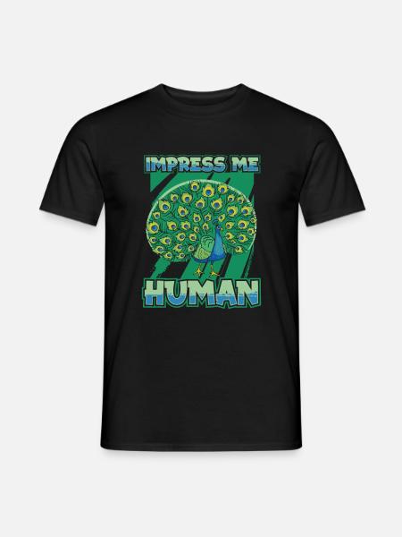 Peacock Bird - Men's T-Shirt - black