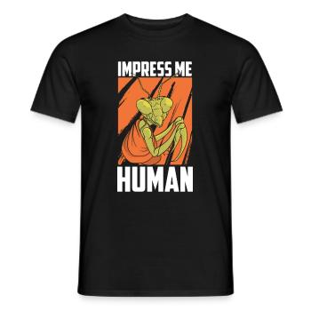 Gottesanbeterin - Männer T-Shirt - Schwarz - Vorne - AI Model Male 178 light (178cm)