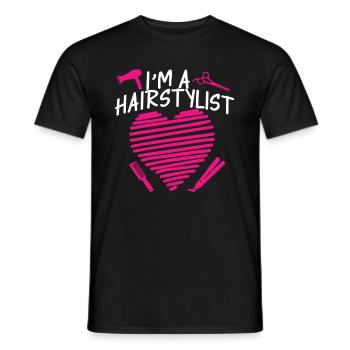 Coiffeur Coiffeur Coiffure Coiffure Coiffure Coiffure - T-shirt homme - noir - Devant - AI Model Male 178 light (178cm)