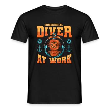 Scuba Diving Divers Diving - Men's T-Shirt - black - Front - AI Model Male 178 light (178cm)