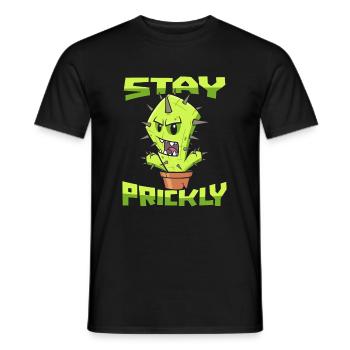 Cactus arbuste Cactus piquant jardinier de jardin - T-shirt homme - noir - Devant - AI Model Male 178 light (178cm)