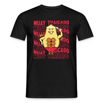 Muay Thai Boxe Thaiboxen Boxer - T-shirt homme - noir - Devant - AI Model Male 178 light (178cm)