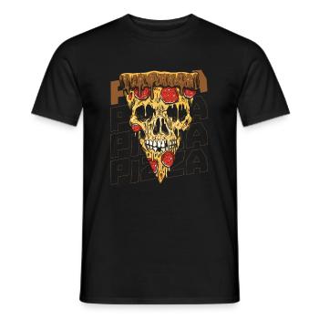 Pizza - T-shirt homme - noir - Devant - AI Model Male 178 light (178cm)