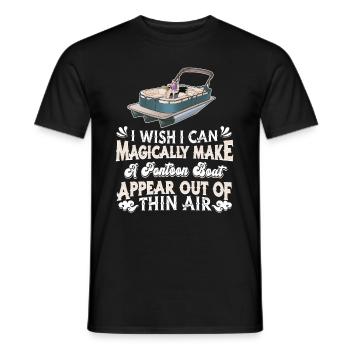 Pontoon boat - Men's T-Shirt - black - Front - AI Model Male 178 light (178cm)