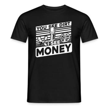Prospecteur - T-shirt homme - noir - Devant - AI Model Male 178 light (178cm)