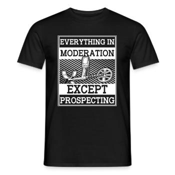 Prospecteur - T-shirt homme - noir - Devant - AI Model Male 178 light (178cm)
