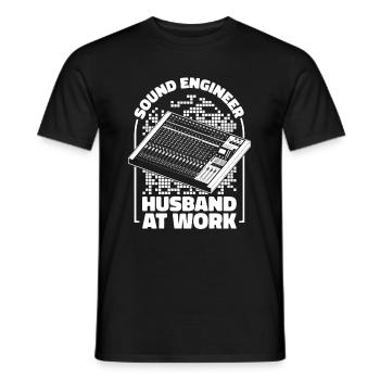 Ingénieur du son Tontechniker - T-shirt homme - noir - Devant - AI Model Male 178 light (178cm)