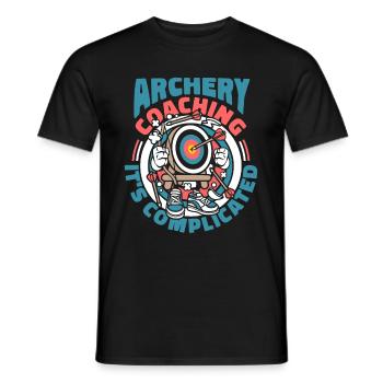Tir à l’arc Flèche Tir à l’arc Tir à l’arc - T-shirt homme - noir - Devant - AI Model Male 178 light (178cm)