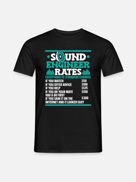 Tontechniker Sound Audio Engineer - Männer T-Shirt - Schwarz