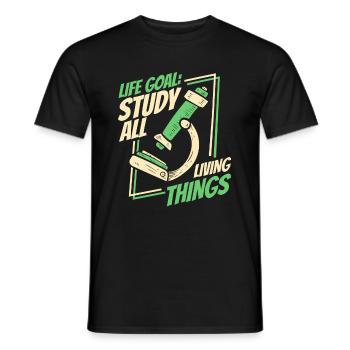 Biology Biologist Scientist - Men's T-Shirt - black - Front - AI Model Male 178 light (178cm)