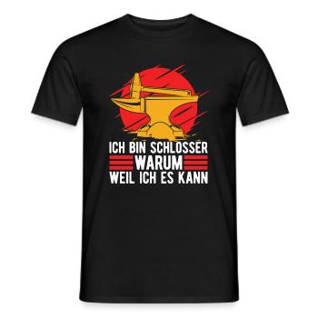 Schmied Schlosser Metallbauer Eisen - Männer T-Shirt - Schwarz - Vorne - AI Model Male 178 light (178cm)