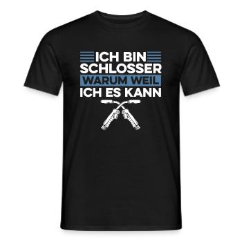 Schmied Schlosser Metallbauer Eisen - Männer T-Shirt - Schwarz - Vorne - AI Model Male 178 light (178cm)