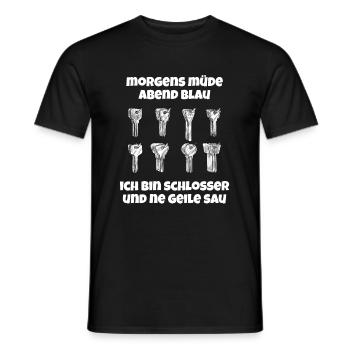 Schmied Schlosser Metallbauer Eisen - Männer T-Shirt - Schwarz - Vorne - AI Model Male 178 light (178cm)