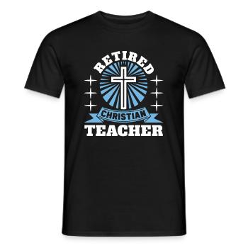Teacher of Religion Religious Education - Men's T-Shirt - black - Front - AI Model Male 178 light (178cm)