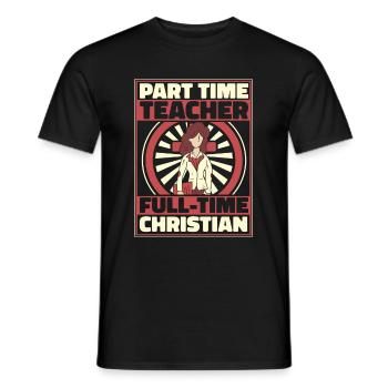 Teacher of Religion Religious Education - Men's T-Shirt - black - Front - AI Model Male 178 light (178cm)