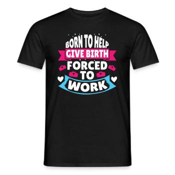 Hebamme Komisch Zukünftige Hebamme - Männer T-Shirt - Schwarz - Vorne - AI Model Male 178 light (178cm)