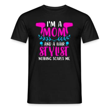 Coiffeuse Coiffeuse Maman - T-shirt homme - noir - Devant - AI Model Male 178 light (178cm)