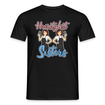 Coiffeuse Coiffeuse Sœurs - T-shirt homme - noir - Devant - AI Model Male 178 light (178cm)