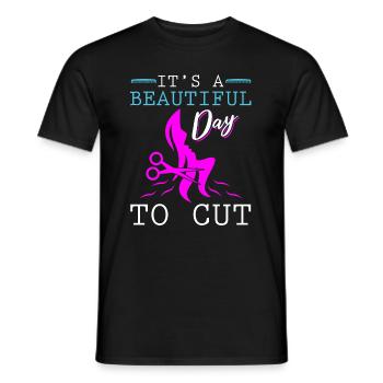 Hairdresser Hairstylist - Men's T-Shirt - black - Front - AI Model Male 178 light (178cm)