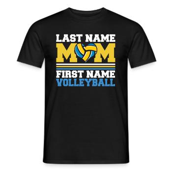 Volleyball Volleyball Player Heart Volleyball Mama - T-shirt homme - noir - Devant - AI Model Male 178 light (178cm)