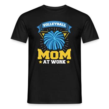 Volleyball Volleyball Player Mother Volleyball Mom - Men's T-Shirt - black - Front - AI Model Male 178 light (178cm)