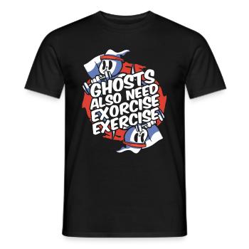 Halloween Funny Ghosts - Men's T-Shirt - black - Front - AI Model Male 178 light (178cm)