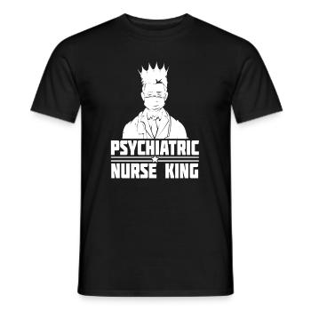 Krankenschwester König - Männer T-Shirt - Schwarz - Vorne - AI Model Male 178 light (178cm)