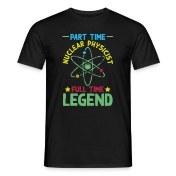 Physics Phyiker Lustig Nuclear Physics - Men's T-Shirt - black - Front - AI Model Male 178 light (178cm)