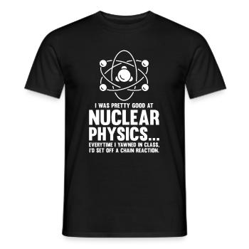 Physics Phyiker Nuclear Physics - Men's T-Shirt - black - Front - AI Model Male 178 light (178cm)