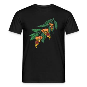 Feuilles de pizza - T-shirt homme - noir - Devant - AI Model Male 178 light (178cm)