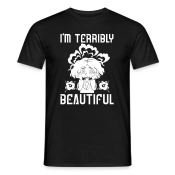 Physics Phyiker Niedlich Nuclear Physics - Men's T-Shirt - black - Front - AI Model Male 178 light (178cm)