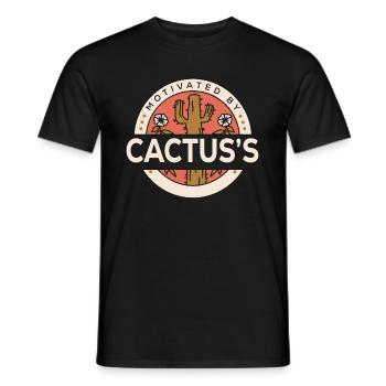 Cactus Garden Cactus - Men's T-Shirt - black - Front - AI Model Male 178 light (178cm)