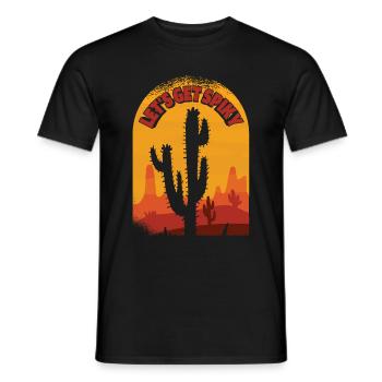 Cactus Garden - Men's T-Shirt - black - Front - AI Model Male 178 light (178cm)