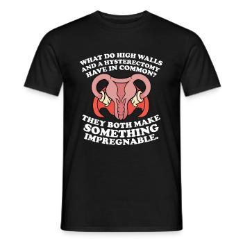 Hystérectomie Drôle d’utérus Hystérectomie - T-shirt homme - noir - Devant - AI Model Male 178 light (178cm)
