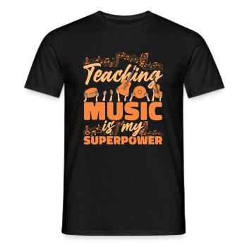 Professeur de musique Professeur de musique - T-shirt homme - noir - Devant - AI Model Male 178 light (178cm)