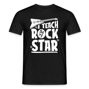 Music Teacher Music Teacher Guitar - Men's T-Shirt - black - Front - AI Model Male 178 light (178cm)