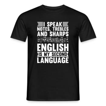 Music teacher Music teacher funny - Men's T-Shirt - black - Front - AI Model Male 178 light (178cm)