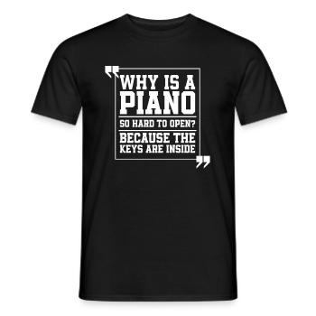 Musiklehrer Musik Lehrer Klavier - Männer T-Shirt - Schwarz - Vorne - AI Model Male 178 light (178cm)