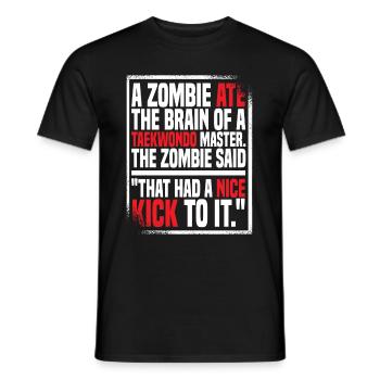 Taekwondo Drôle de Zombie Taekwondo Mama - T-shirt homme - noir - Devant - AI Model Male 178 light (178cm)