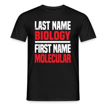 Biology Biologist Molecular biologist - Men's T-Shirt - black - Front - AI Model Male 178 light (178cm)