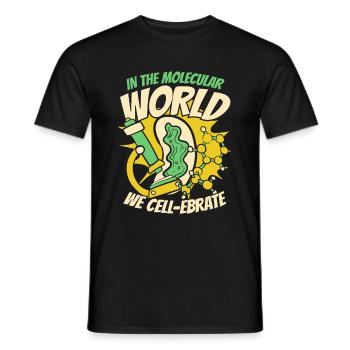 Biology Biologist Molecular biologist - Men's T-Shirt - black - Front - AI Model Male 178 light (178cm)