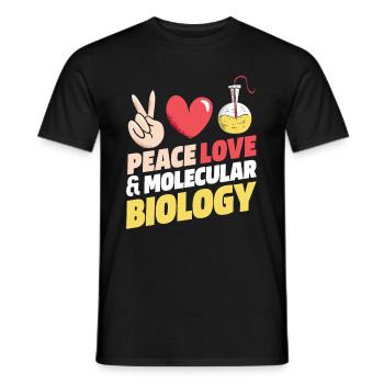 Biologiste biologique Paix Cher biologiste moléculaire - T-shirt homme - noir - Devant - AI Model Male 178 light (178cm)
