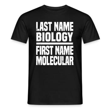Biology Biologist Molecular biologist - Men's T-Shirt - black - Front - AI Model Male 178 light (178cm)