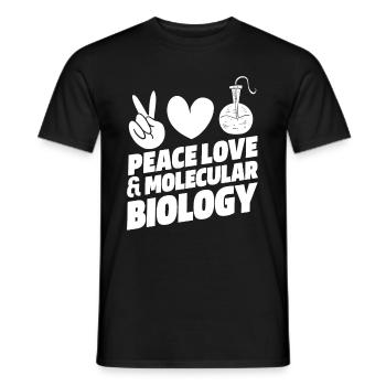 Biologiste biologique Paix Cher biologiste moléculaire - T-shirt homme - noir - Devant - AI Model Male 178 light (178cm)