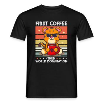 Cheetah Lunettes de soleil Café - T-shirt homme - noir - Devant - AI Model Male 178 light (178cm)