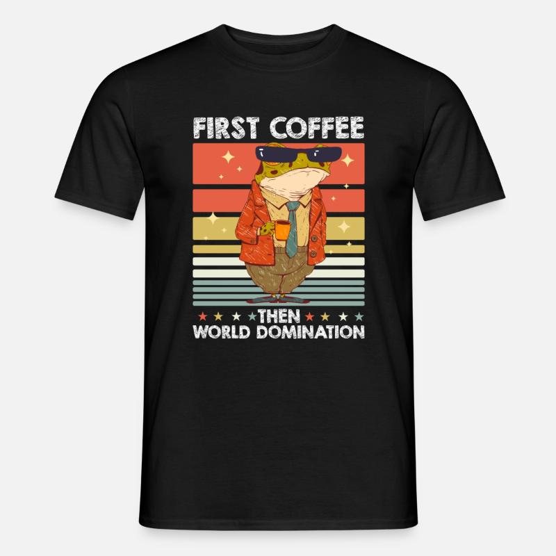 Frog Toad Sunglasses Café - T-shirt homme - noir