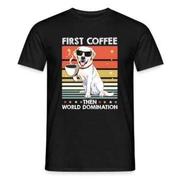 Labrador Lunettes de soleil Café - T-shirt homme - noir - Devant - AI Model Male 178 light (178cm)