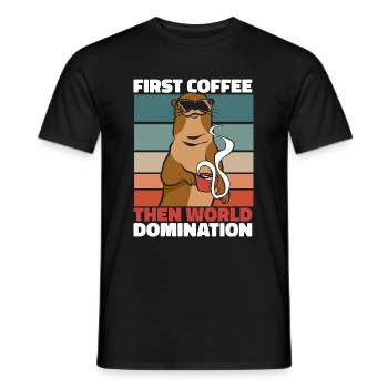 Lunettes de soleil Otter Coffee - T-shirt homme - noir - Devant - AI Model Male 178 light (178cm)