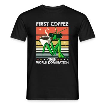 Mante religieuse Mantis Lunettes de soleil Café - T-shirt homme - noir - Devant - AI Model Male 178 light (178cm)