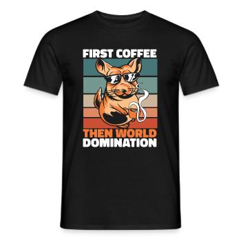 Lunettes de soleil Chinchilla Coffee - T-shirt homme - noir - Devant - AI Model Male 178 light (178cm)